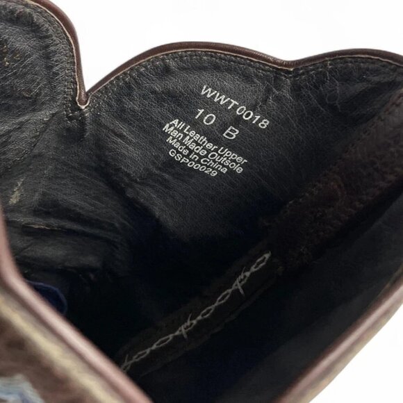 Twisted X Brown Leather Embroidered Cowgirl Western Cowboy Boots Women's 10 B - Picture 7 of 12